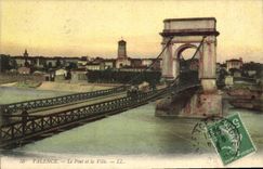 CPA Valence le Pont et la ville 