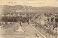 CPA valence Esplanade Championnet Avenue gambetta 