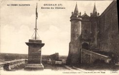 CPA La Drome Illustree Grignan Entree du chateau 