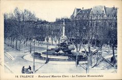 CPA Valence Boulevard Maurice Clerc la Fontaine Monumentale 