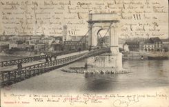 CPA Valence le Pont Suspendu 