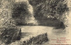 CPA Grignan Rochecourbiere promenade favorite de Mme de Sevigne l'escalier la grotte 
