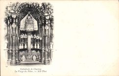 CPA Chartres Cathedrale de Chartres La Vierge de Pilier
