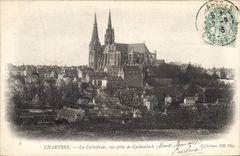 CPA Chartres La Cathedrale vue prise de Cachemback
