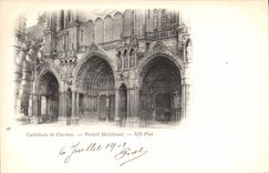 CPA Chartres Cathedrale de Chartres Portail Meridional 6 juillet 1901