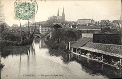 CPA Chartres Vue prise de Pont Neuf Lavoir