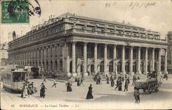 CPA Bordeaux Le Grand Theatre Tramway