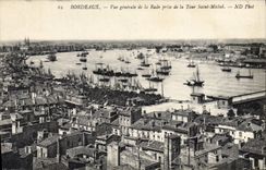 CPA Bordeaux Vue Generale de la Rade prise de la Tour Saint Michel