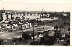 CPA Bordeaux Port Autonome de Bordeaux Place de la Bourse et le Pont