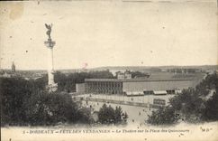 CPA Bordeaux Fete des Vendances Le Theatre sur la Place des Quinconces
