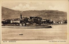 CPA Hendaye Vue Generale de Fontarabie