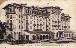 CPA Hendaye L'Hotel Eskualduna (Facade de la Mer)