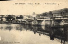 CPA Hendaye La Cote D'Argent Behobie Le Pont international