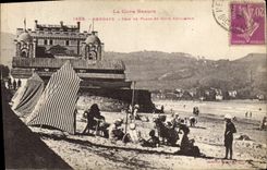 CPA Hendaye La Cote Basque Coin de Plage et Cote Espagnole