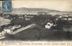 CPA Hendaye Route de la Plage Hotel Eskualduna les Villas Cap Figuier(Espagne)
