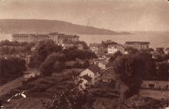 CPA Hendaye Vue sur Hendaye Plage et l'Hotel Eskualduna