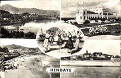 CPM Hendaye Frontiere Franco Espagnole Vue generale Casino
