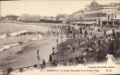CPA Biarritz Le Casino Municipal de la Grande Plage