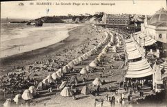 CPA Biarritz La Grande Plage et le Casino Municipale