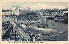 CPA Biarritz La Passerelle du Rocher de la Vierge