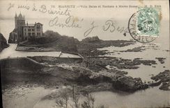CPA Biarritz Villa Belza et Rocher a Maree Basse