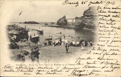 CPA Biarritz Bain du Port Vieux et Rocher de la Vierge