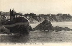 CPA Biarritz La Villa Belza et la Cote des Basques