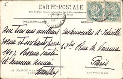 CPA Biarritz La Vierge et la Cote