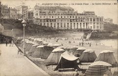 CPA Biarritz (Cote Basque) La Grande Plage Le Casino Bellevue