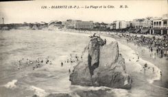CPA Biarritz La Plage et la Cote