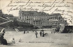 CPA Biarritz Le Casino (Vue prise de la Plage)