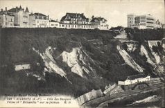 CPA Biarritz Cote des Basques Villas et Helianthe sur la falaise