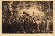 CPA Saint Jean de Luz Le Toro de Fuego Rejouissance locale(d'apres le tableau de R.Boudichon)