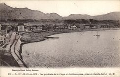 CPA Saint Jean de Luz Vue generale de la Plage et des Montagne prise de Sainte Barbe