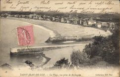 CPA Saint Jean de Luz La Plage vue prise de Bordagain