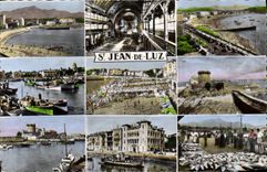 CPM Saint Jean de Luz La Plage et la Rhune le Port du Socoa Interieur de l'Eglise de la Plage Maison
