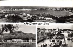 CPM Saint Jean de Luz Toute la baie jusqu'a Socoa La plage et la Rhune Le Port