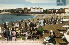 CPA Saint Jean de Luz La Plage d'apres midi