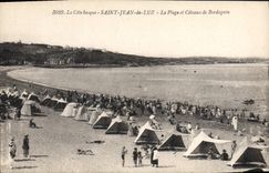 CPA Saint Jean de Luz La Cote Basque La Plage et Coteaux de Bordagain
