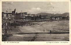 CPA Saint Jean de Luz La Plage et le Casino Les Pyrenees