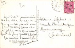 CPM Saint Jean de Luz Maison Louis XIV