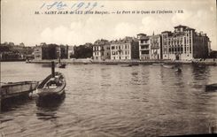 CPA Saint Jean de Luz (Basses Pyrenees) Le Port et le Quai de l'Infante