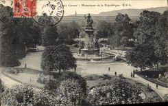 CPA Lyon Place Carnot Monument de la Republique