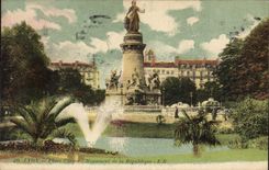 CPA Lyon Place Carnot Monument de la Republique