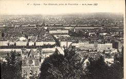 CPA Lyon Vue Generale prise de Fourviere