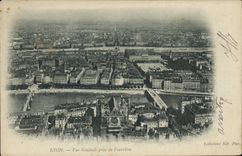 CPA Lyon Vue Generale prise de Fourviere