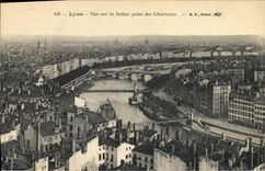 CPA Lyon Vue sur la Saone prise des Chartreux