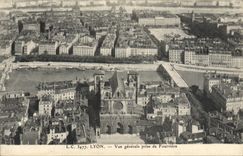 CPA Lyon Vue generale prise de Fourviere