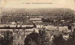 CPA Lyon Vue generale prise de Fourviere