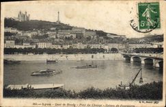 CPA Lyon Quai de Bondy Pont du Change Coteau de Fourviere